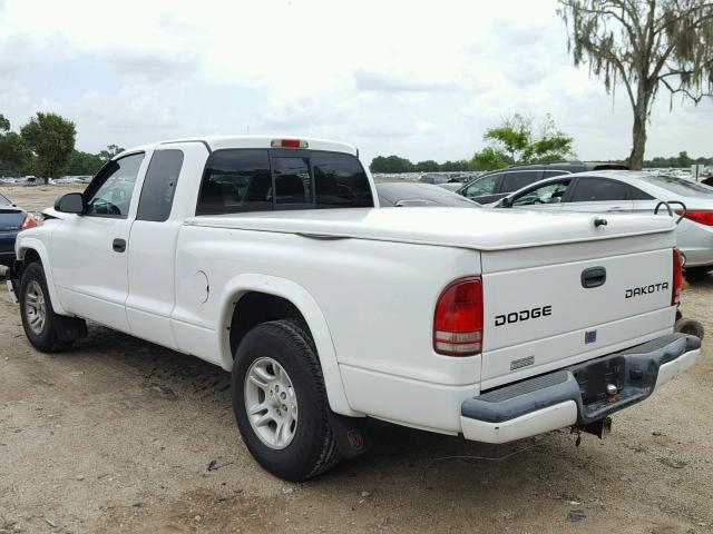 1D7GL32N74S748194 - 2004 DODGE DAKOTA SPO WHITE photo 3