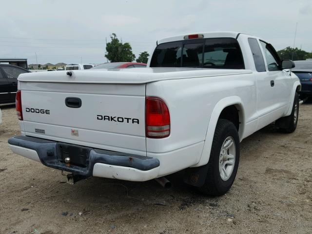 1D7GL32N74S748194 - 2004 DODGE DAKOTA SPO WHITE photo 4