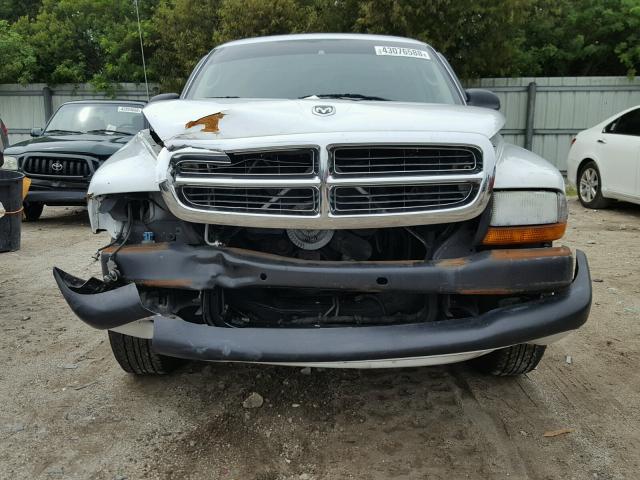 1D7GL32N74S748194 - 2004 DODGE DAKOTA SPO WHITE photo 9