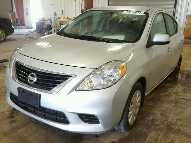 3N1CN7AP0EL817100 - 2014 NISSAN VERSA S SILVER photo 2