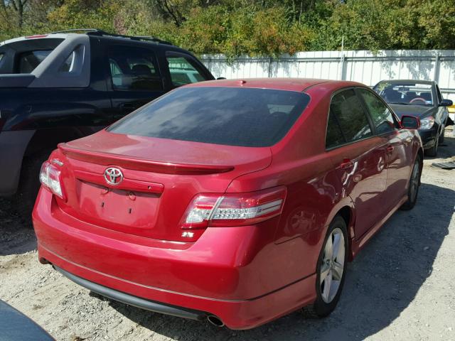 4T1BF3EK3AU071640 - 2010 TOYOTA CAMRY BASE BURGUNDY photo 4