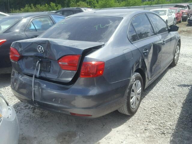 3VW2K7AJ7BM066061 - 2011 VOLKSWAGEN JETTA BASE 灰色 照片 4