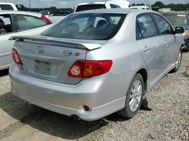 2T1BU4EE6AC496356 - 2010 TOYOTA COROLLA SILVER photo 4