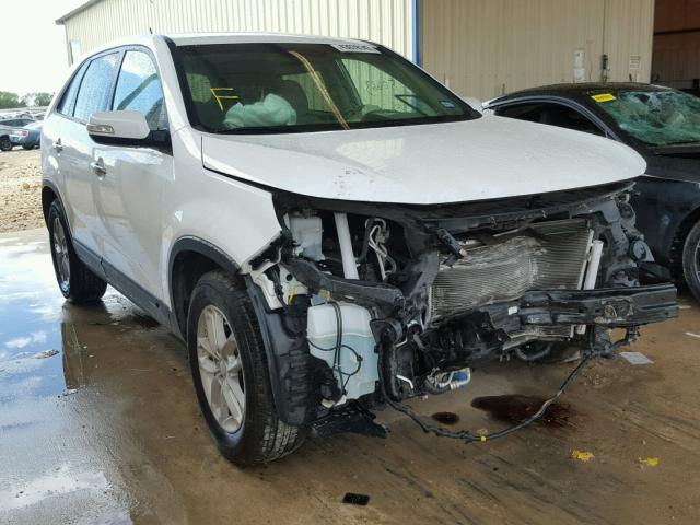 5XYKT3A69EG544504 - 2014 KIA SORENTO LX WHITE photo 1