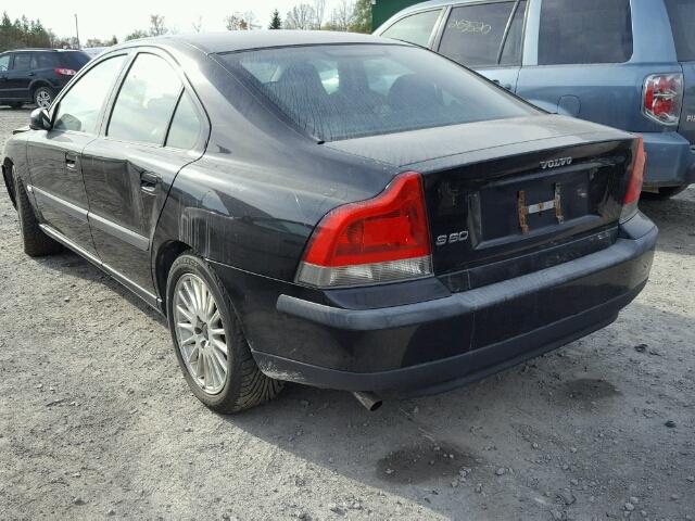 YV1RS61T442395284 - 2004 VOLVO S60 BLACK photo 3