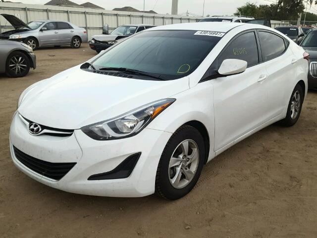 5NPDH4AE5FH650773 - 2015 HYUNDAI ELANTRA WHITE photo 2