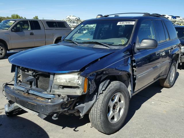 1GNDT13S032225482 - 2003 CHEVROLET TRAILBLAZE BLUE photo 2