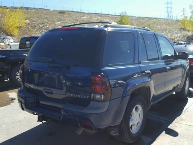 1GNDT13S032225482 - 2003 CHEVROLET TRAILBLAZE BLUE photo 4