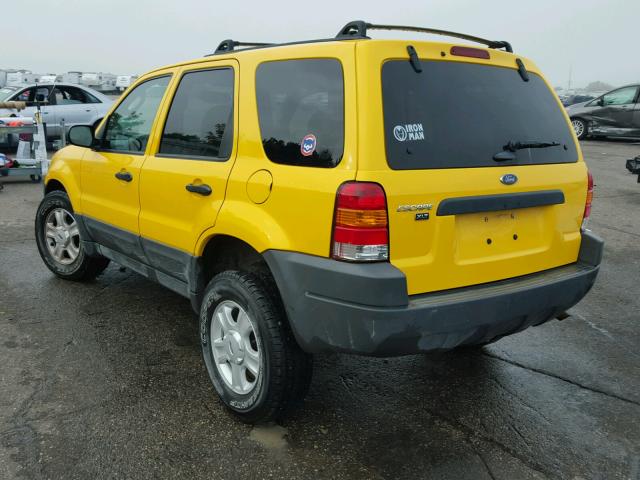 1FMYU93163KC97943 - 2003 FORD ESCAPE YELLOW photo 3