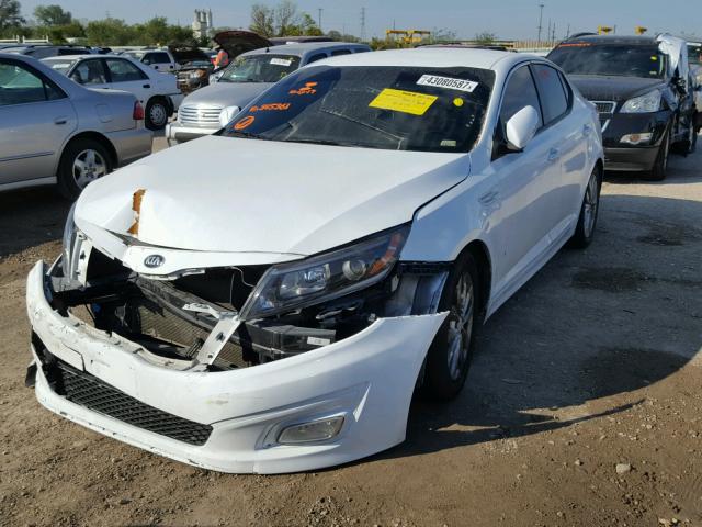 5XXGM4A77EG345361 - 2014 KIA OPTIMA LX WHITE photo 2