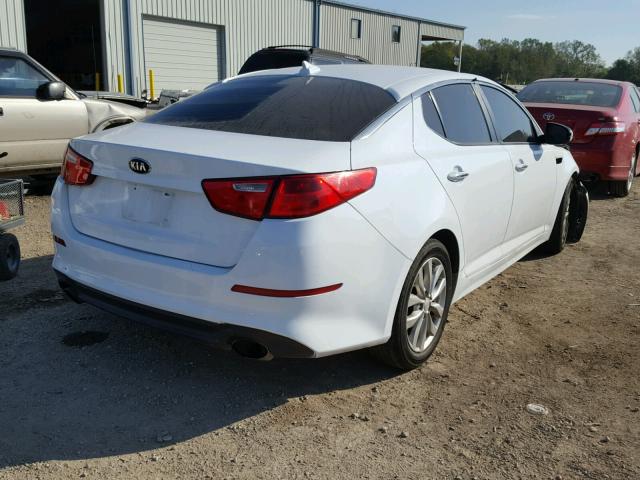 5XXGM4A77EG345361 - 2014 KIA OPTIMA LX WHITE photo 4