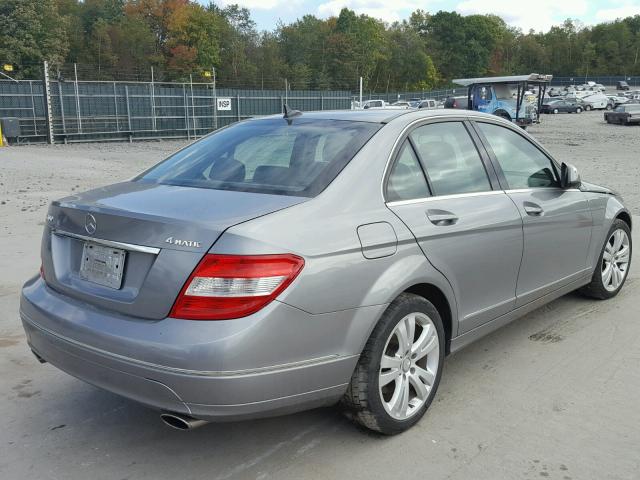 WDDGF81X29R042692 - 2009 MERCEDES-BENZ C300 GRAY photo 4