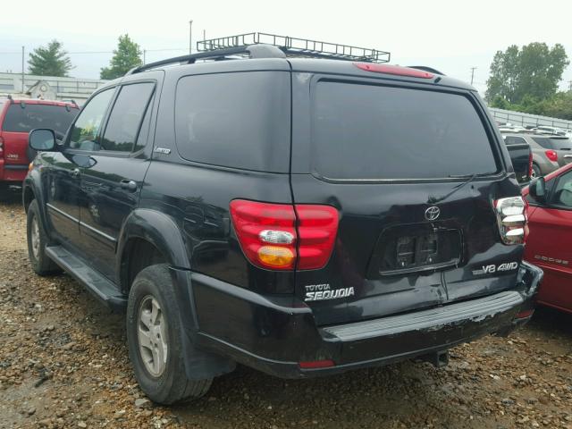 5TDBT48A41S009965 - 2001 TOYOTA SEQUOIA LI BLACK photo 3