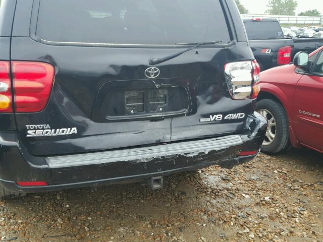 5TDBT48A41S009965 - 2001 TOYOTA SEQUOIA LI BLACK photo 9