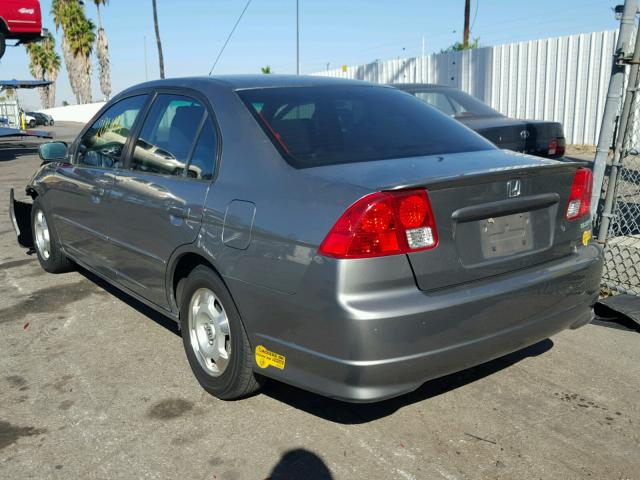 JHMES96625S016405 - 2005 HONDA CIVIC HYBR GRAY photo 3