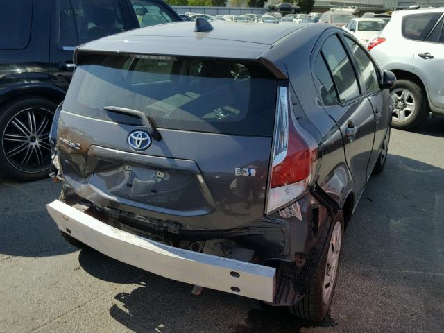 JTDKDTB39G1139084 - 2016 TOYOTA PRIUS C GRAY photo 4