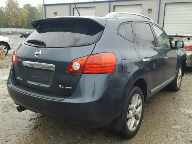 JN8AS5MV6DW101391 - 2013 NISSAN ROGUE BLUE photo 4