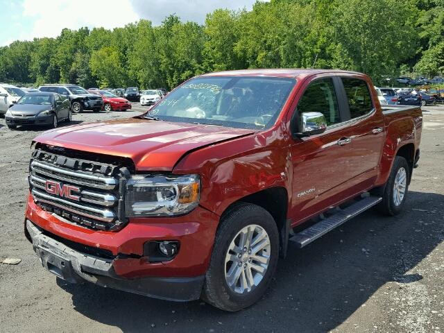 1GTG6DE34G1312947 - 2016 GMC CANYON SLT RED photo 2