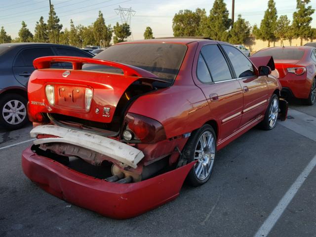 3N1AB51D85L450764 - 2005 NISSAN SENTRA SE- RED photo 4