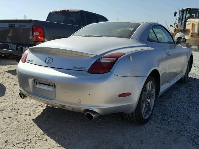 JTHFN45Y579012151 - 2007 LEXUS SC 430 SILVER photo 4