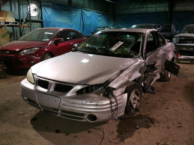 1G2NE12F42C248417 - 2002 PONTIAC GRAND AM S SILVER photo 2
