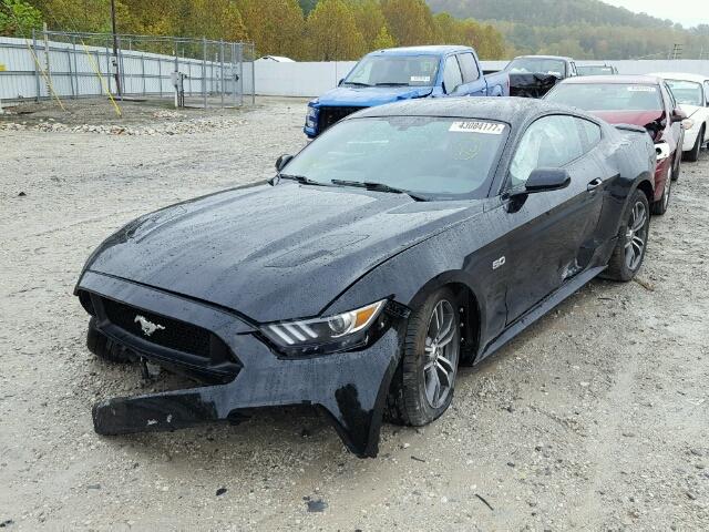 1FA6P8CF2H5343790 - 2017 FORD MUSTANG GT BLACK photo 2