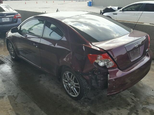 JTKDE167360109390 - 2006 TOYOTA SCION TC 勃艮第红 照片 3