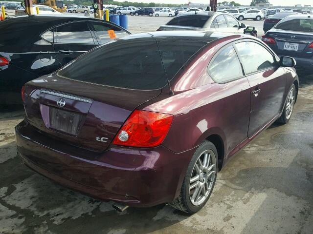 JTKDE167360109390 - 2006 TOYOTA SCION TC 勃艮第红 照片 4