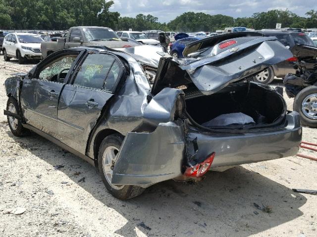 1G1ZT52895F332675 - 2005 CHEVROLET MALIBU LS ნაცრისფერი ფოტო 3