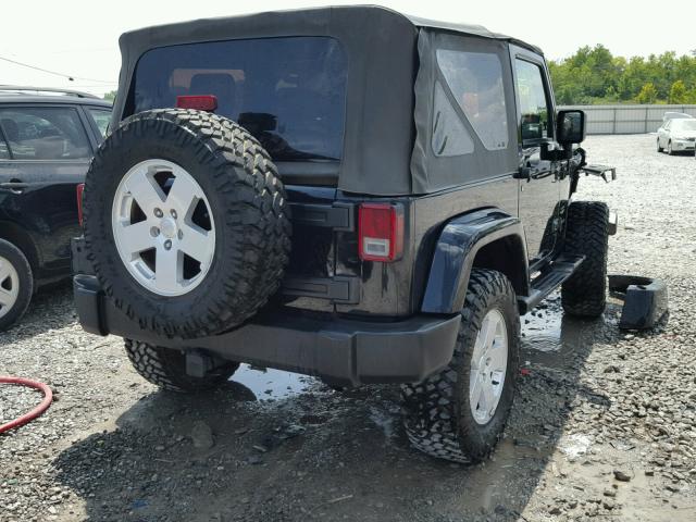 1J4FA54107L200158 - 2007 JEEP WRANGLER S BLACK photo 4