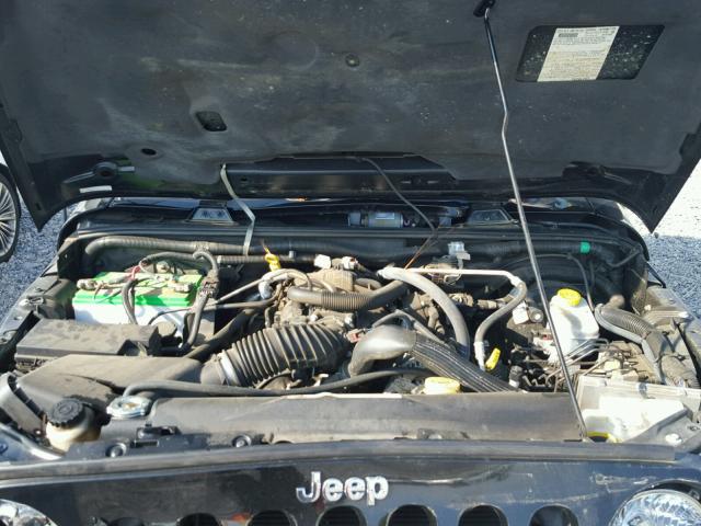 1J4FA54107L200158 - 2007 JEEP WRANGLER S BLACK photo 7