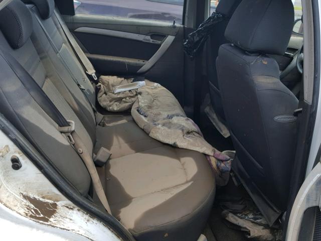 KL1TD5DE9BB115151 - 2011 CHEVROLET AVEO LS WHITE photo 6