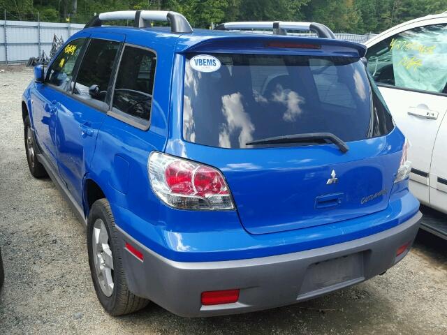 JA4LX41G13U090603 - 2003 MITSUBISHI OUTLANDER BLUE photo 3