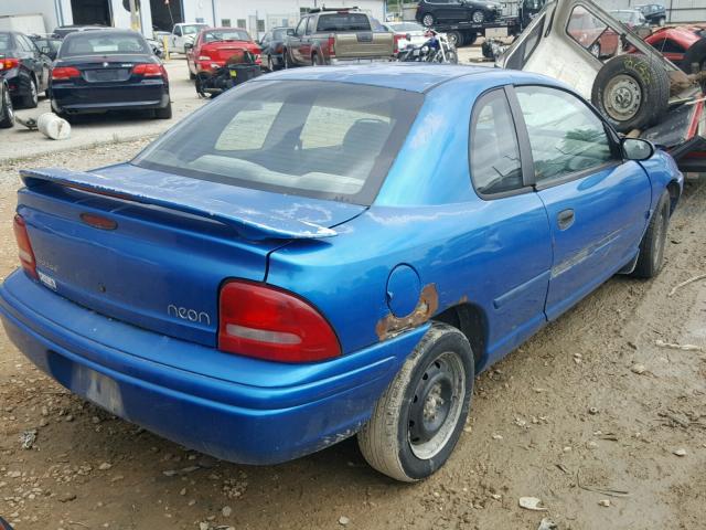 1B3ES42C3WD684866 - 1998 DODGE NEON HIGHL BLUE photo 4