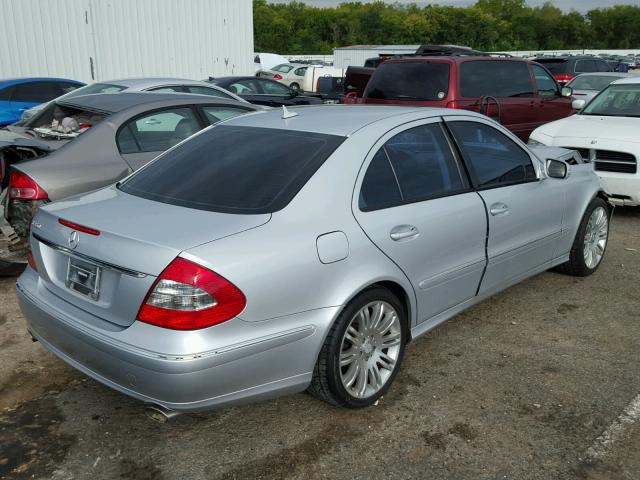 WDBUF56X38B216313 - 2008 MERCEDES-BENZ E 350 SILVER photo 4