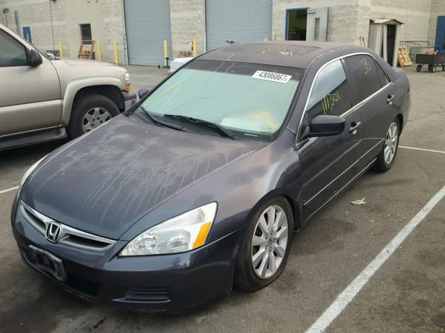 1HGCM66857A000521 - 2007 HONDA ACCORD BLUE photo 2