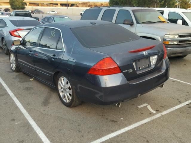 1HGCM66857A000521 - 2007 HONDA ACCORD BLUE photo 3