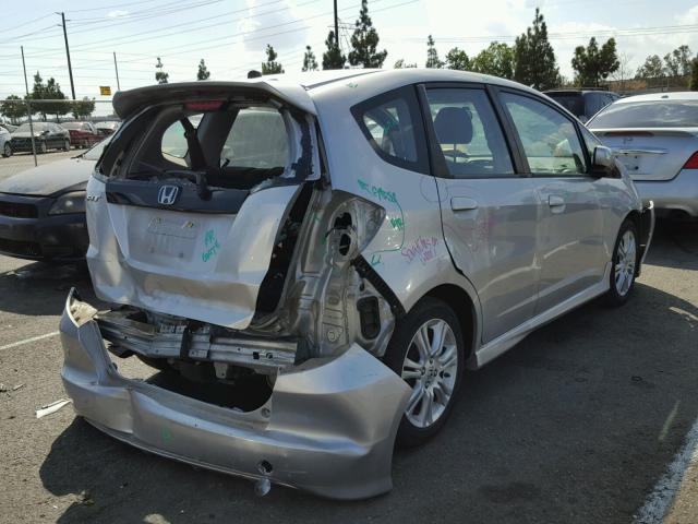 JHMGE8H63BS010261 - 2011 HONDA FIT SPORT SILVER photo 4