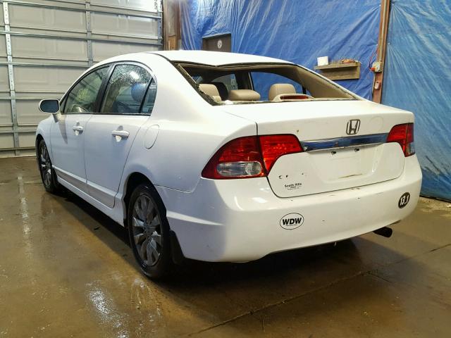 2HGFA16929H500500 - 2009 HONDA CIVIC EXL 白色 照片 3