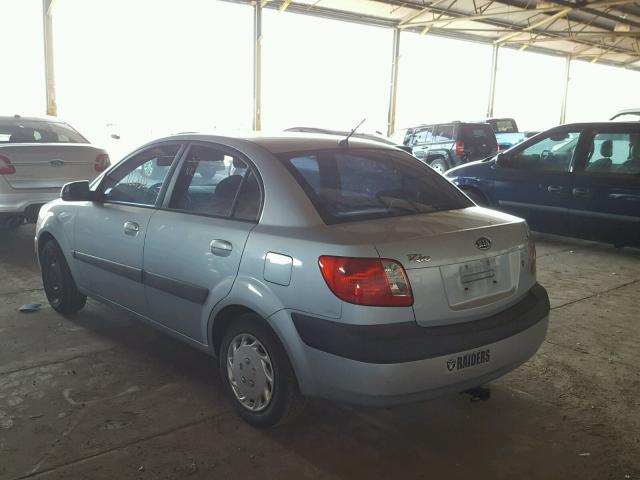 KNADE123166067662 - 2006 KIA RIO BLUE photo 3