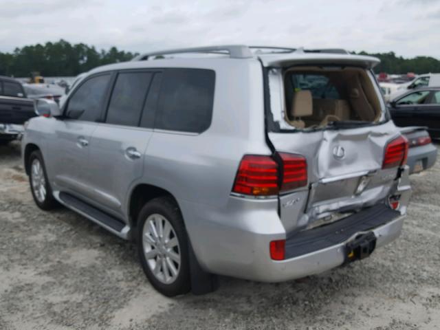 JTJHY00W784005844 - 2008 LEXUS LX 570 SILVER photo 3