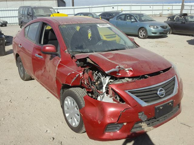 3N1CN7AP1DL860407 - 2013 NISSAN VERSA S RED photo 1