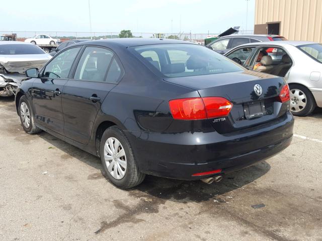 3VW2K7AJ4DM228179 - 2013 VOLKSWAGEN JETTA BASE Սև լուսանկար 3