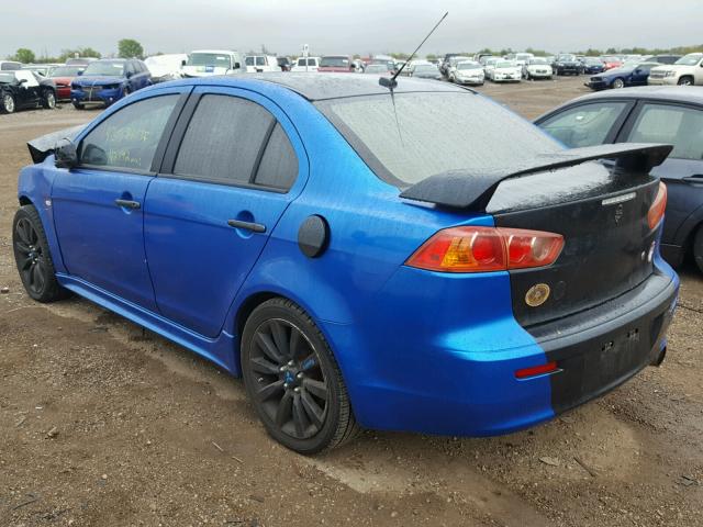 JA3AU86U58U026307 - 2008 MITSUBISHI LANCER GTS BLUE photo 3