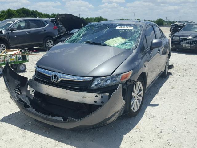 2HGFB2F96CH540346 - 2012 HONDA CIVIC EXL 灰色 照片 2