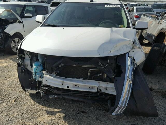 2FMDK3JC3ABA86227 - 2010 FORD EDGE SEL WHITE photo 9