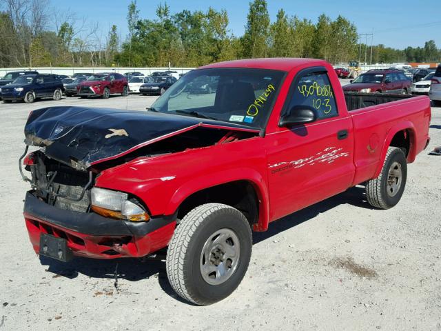 1B7GG36X12S540917 - 2002 DODGE DAKOTA SPO RED photo 2