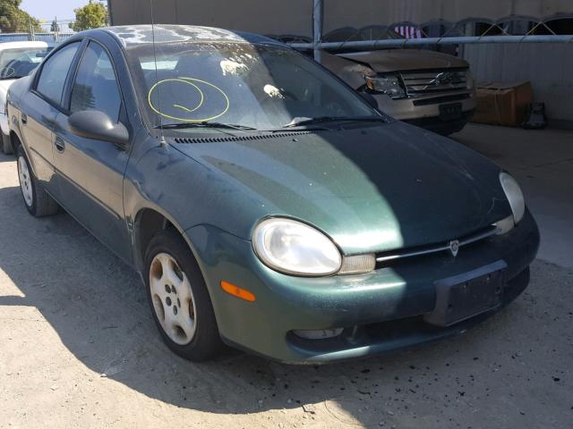 1P3ES46C7YD557744 - 2000 PLYMOUTH NEON BASE 绿色 照片 1