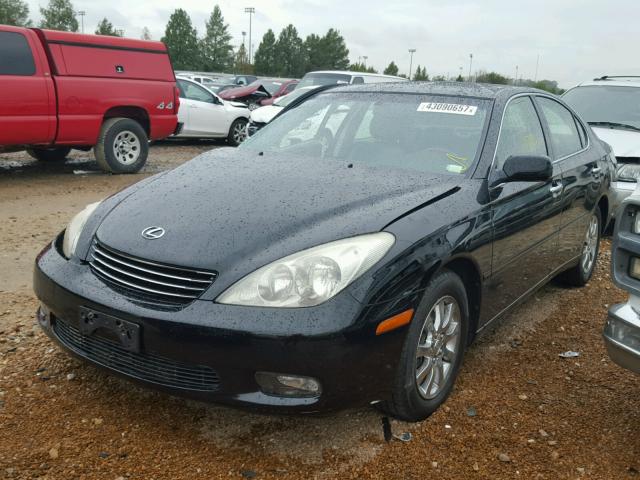 JTHBF30G920076307 - 2002 LEXUS ES BLACK photo 2