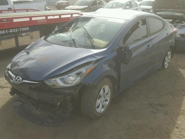 5NPDH4AE3GH702080 - 2016 HYUNDAI ELANTRA SE BLUE photo 2